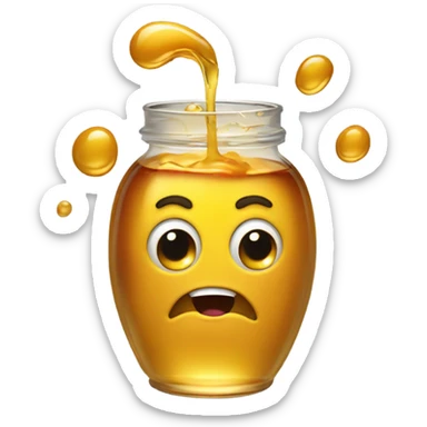 Emoji throwing up honey sticker