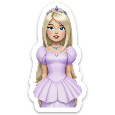 blue eyed princess in tiara sticker