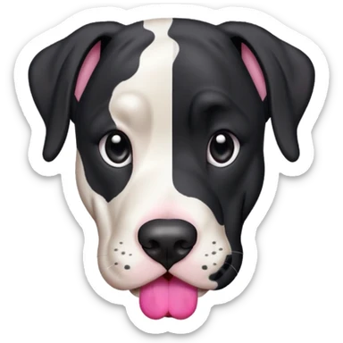 black and white great dane sticker