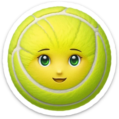 tennis ball with female gender sign sticker