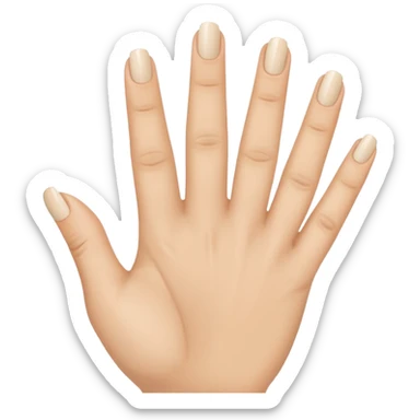 Hand with all fingers up except ring finger sticker