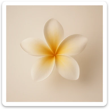 elegant plumeria flower, pinterest aesthetic, dreamy, subtle gradients, minimalism sticker