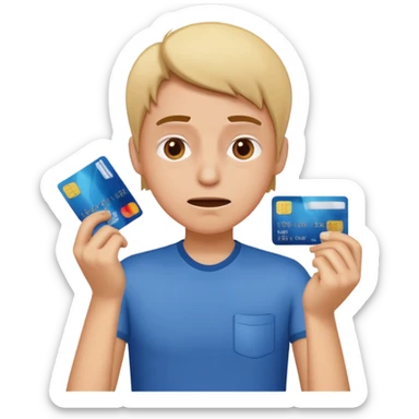 person sweating paying bank fees 💳 sticker