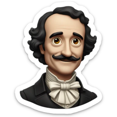 Edgar Alan Poe sonrriendo sticker