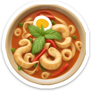 Red curry Thai noodle soup sticker