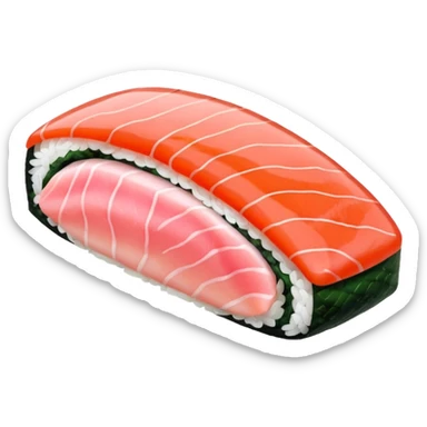 sushi piece light pink  sticker