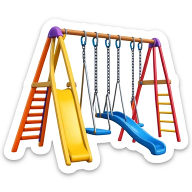 swing set at the playground sticker