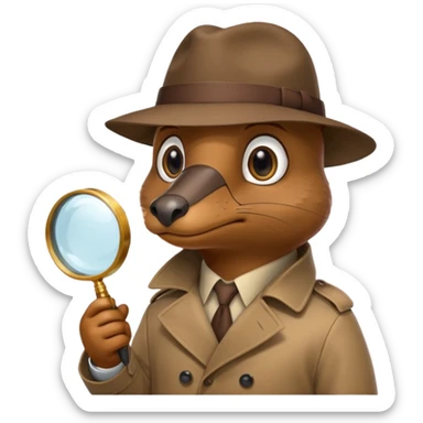 platypus detective sticker