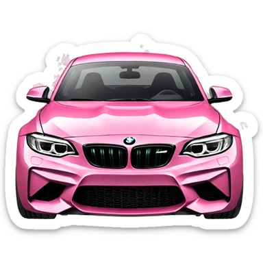 Pink BMW m2 with snow  sticker