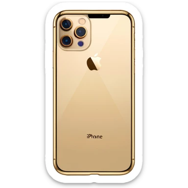Gold border iPhone 16 Pro Max frontview sticker
