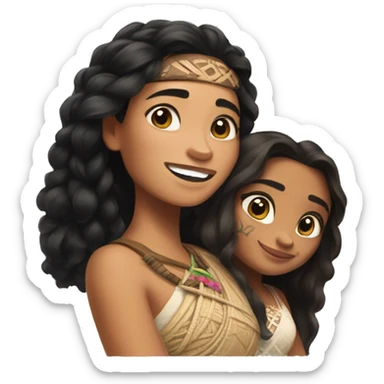 Moana and jasmine  sticker