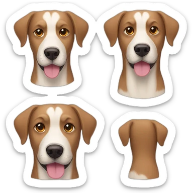 brown dog husky labrador sticker