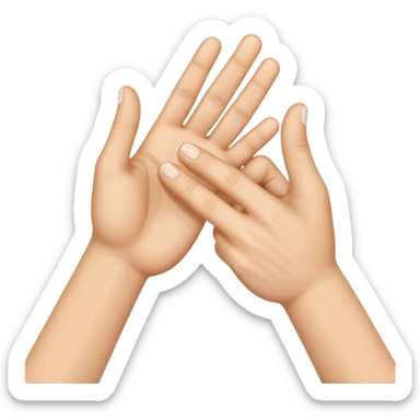 two white hands in a secret handshake sticker