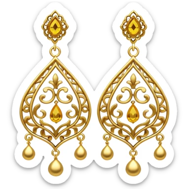 ornamental earrings sticker