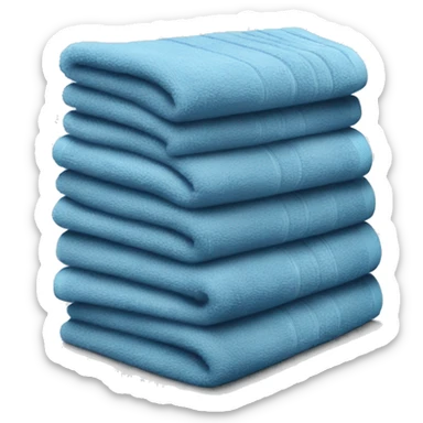 Blue stacked towels sticker