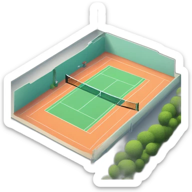 padel tennis court sticker