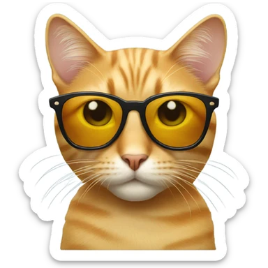 Cat with sunglasses sticker
