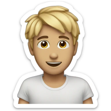 rainbow artist boy sticker