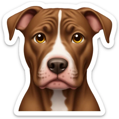 Brown pitbull sticker