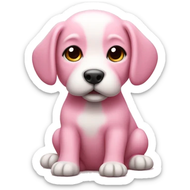 Pink puppy  sticker