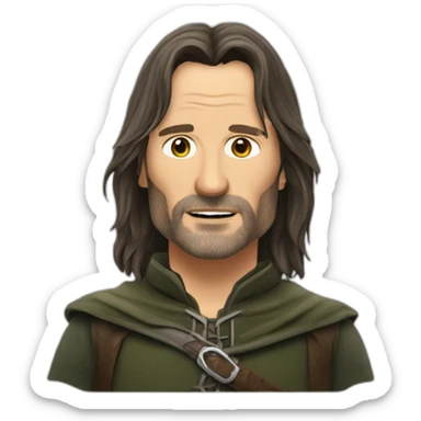 aragorn mange une carotte sticker