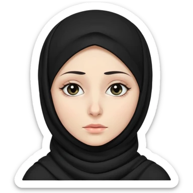 sick and tired woman in black hijab sticker