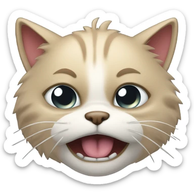 Cat having a tantrum  sticker