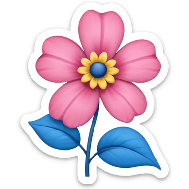 Apena faça uma Flor de uma cor azul q nem uma rosa mucha sticker