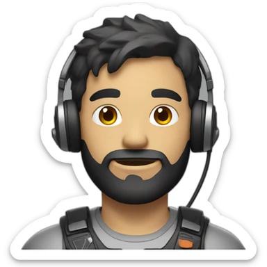 gamer man with console sticker