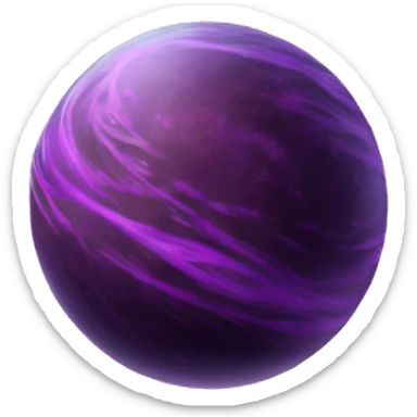 Realistic planet with swirls of purple sticker