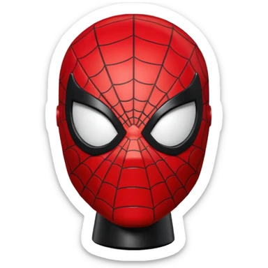 Spiderman Lego head black sticker