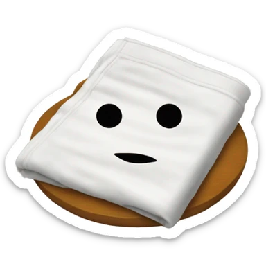 White throw blanket  sticker