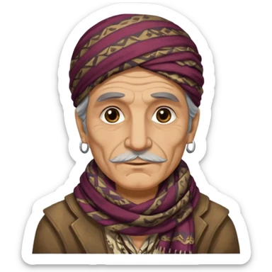 Old male gypsy sticker