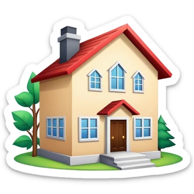 Stock market arrow going up behind the house without a frame sticker