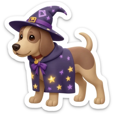 Dog wizard sticker