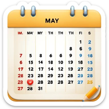 Calendario 17 de mayo sticker