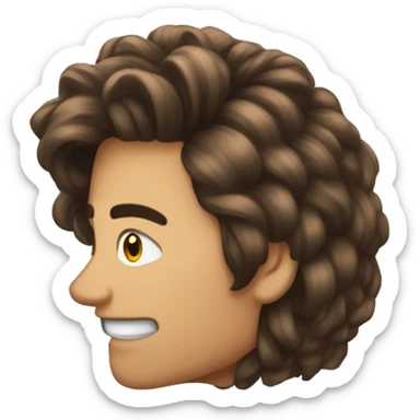 cheveux cour ,rase sur le cote sticker