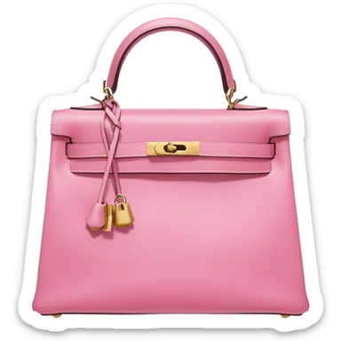 hermes kelly bubblegum pink color gold hardware sticker