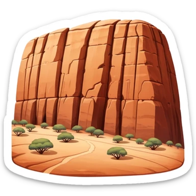 Ayers Rock in the red Center of Australia  sticker