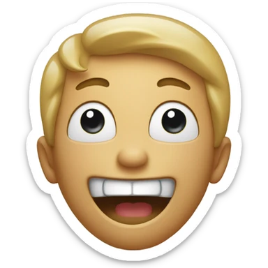 Screaming excitedly sticker