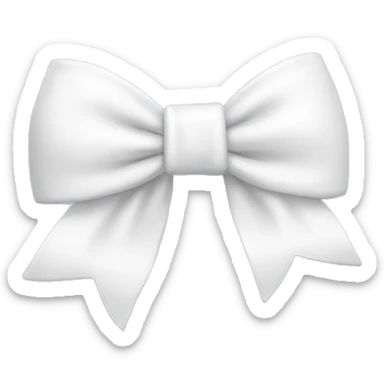 Cute White bow  sticker