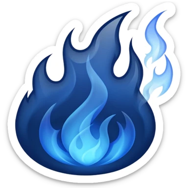 can you make me a dark blue fire emoji pls sticker