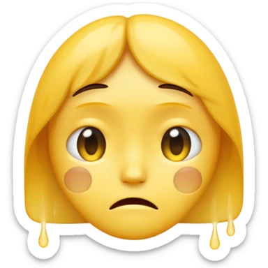 emoji expressing sadness and melancholy sticker