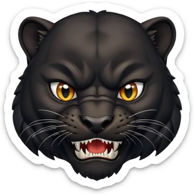 cara de una pantera enojada animal sticker