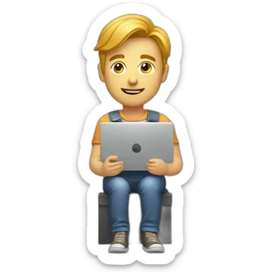 young UX / UI Designer working in ad agency with a good hai sticker