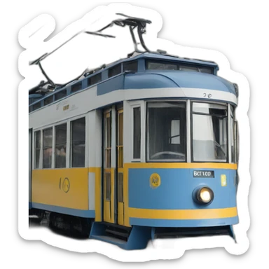 Zagreb blue tram sticker