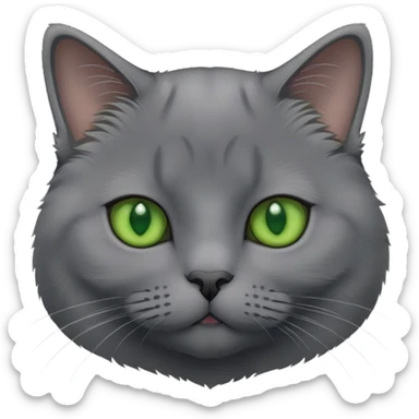 chartreux with green eyes sticker