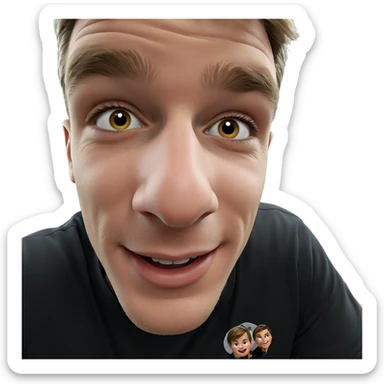 smiling boy indoors meme sticker