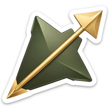 The arrow to the right is dark khaki in color sticker