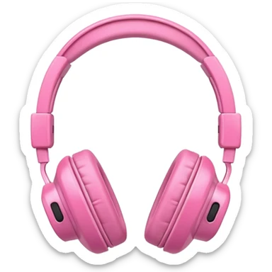 pink headphones sticker